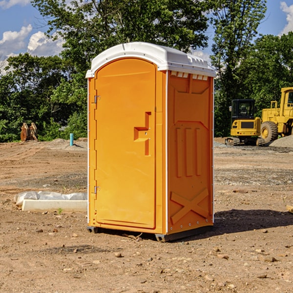 how often are the portable restrooms cleaned and serviced during a rental period in Lakemont New York